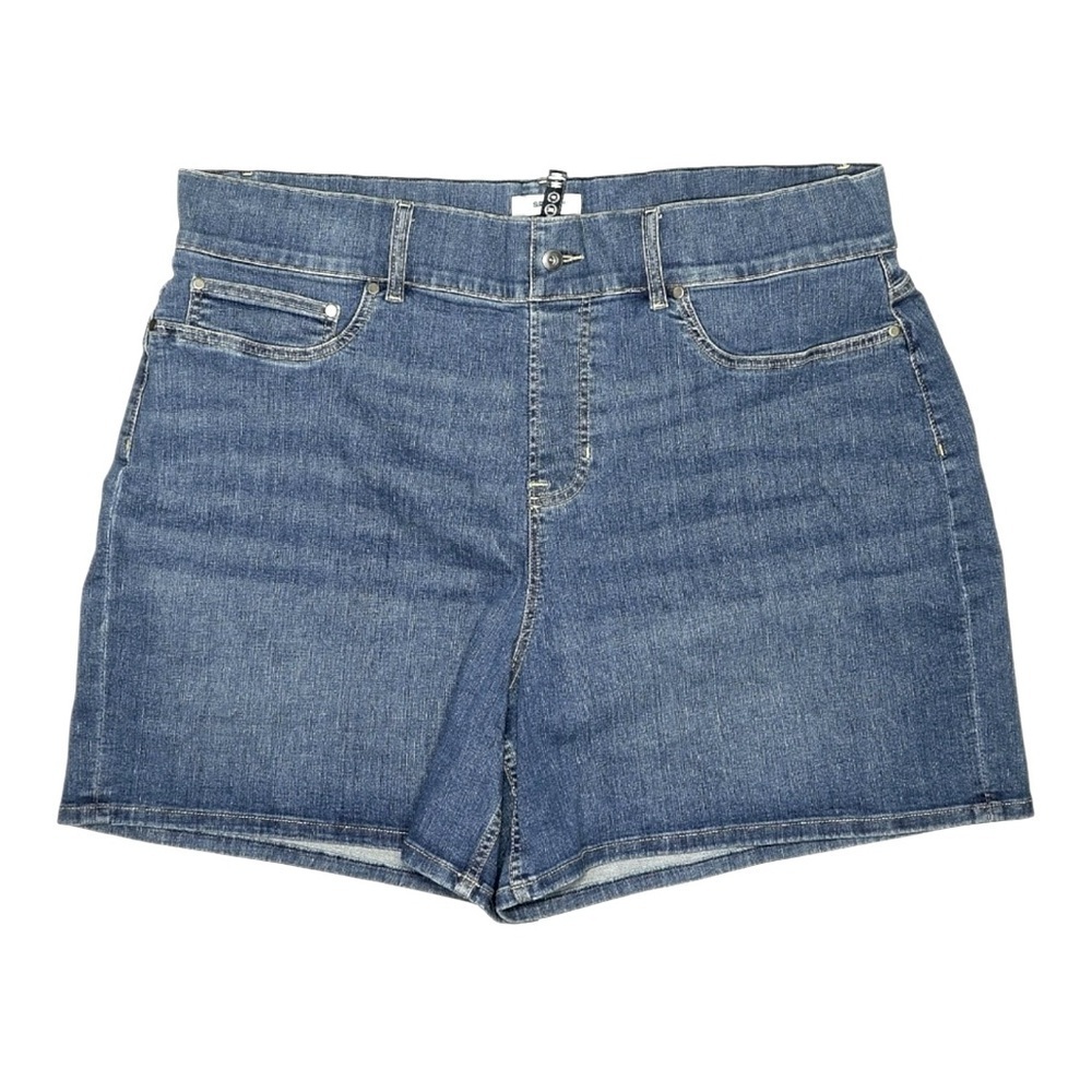 NWT Spanx Denim Shorts 3X Vintage Blue Indigo 7” Inseam Slimming Stretch Jean